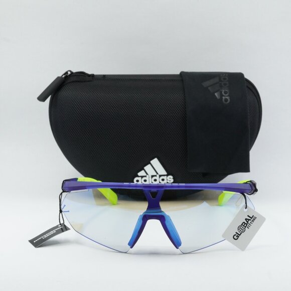 Adidas SP0015 91X Shield Sunglasses - Matte Blue \ Blue Mirror - Picture 10 of 10